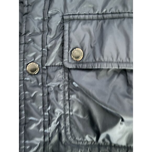 Burberry Mens XXL Quilted Jacket Coat Navy Polyester Cotton CHECK SIZE - Picture 7 of 7